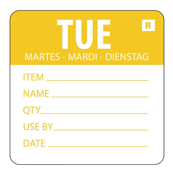 Hygiplas Farbcodesticker Dienstag (500 Stück)