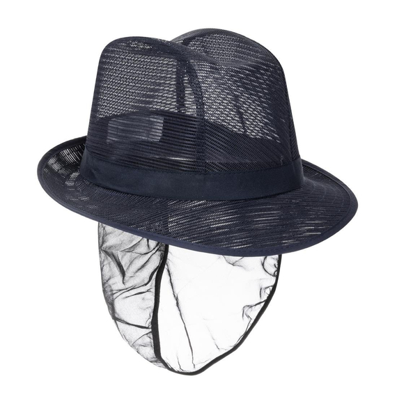 Trilby Hut mit Haarnetz dunkelblau Größe L