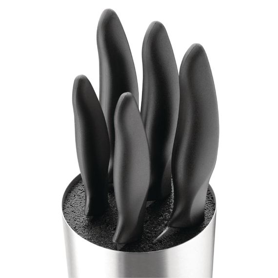 Nisbets Essentials Messerblock mit 5-teiligem Messerset