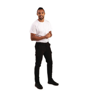 Stretch Slim Cargo Hose Schwarz 38