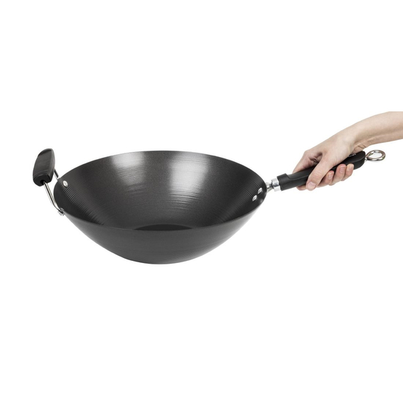 Antihaftbeschichteter Wok mit flachem Boden 35,5cm
