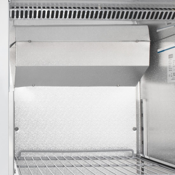 Polar Serie G Kühlschrank Edelstahl mit geteilter Tür 600L
