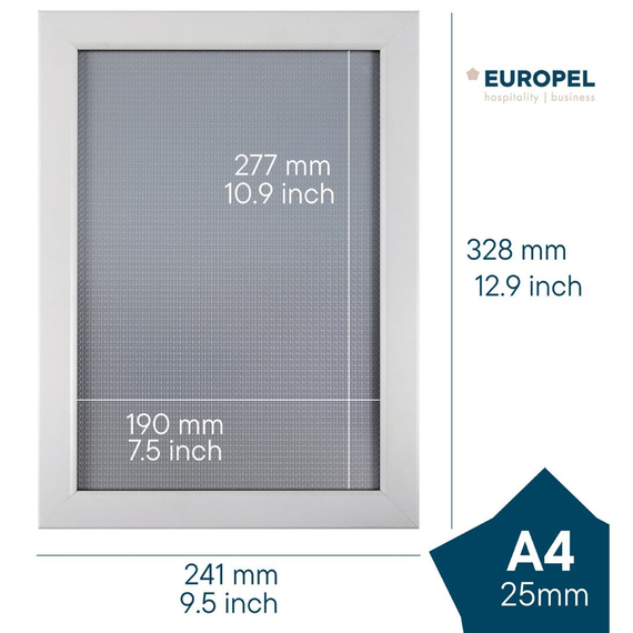 Europel Klapprahmen A4 25mm matt weiß