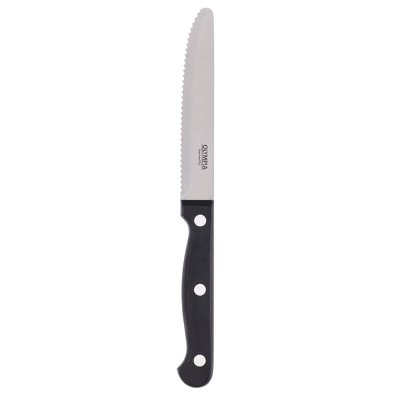 Olympia Gerundete Steakmesser Schwarz (12 Stück)