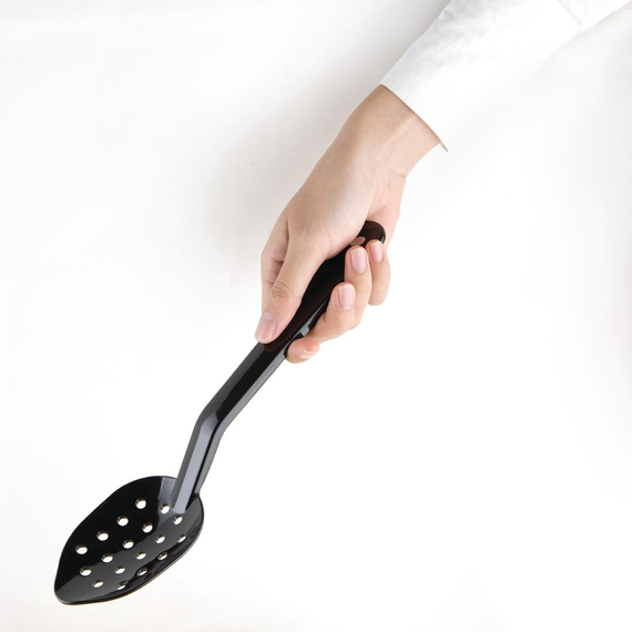 Vogue Servierlöffel perforiert schwarz 28cm