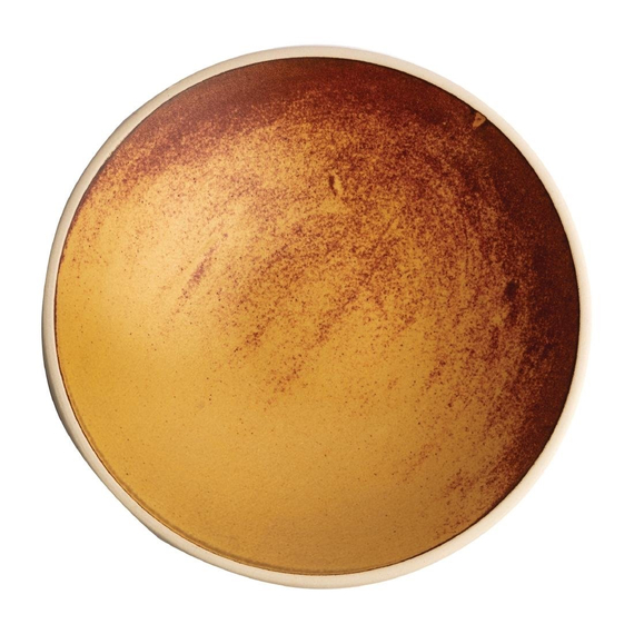 Olympia Canvas flache konische Schale Sienna Rust 200mm (6 Stück)