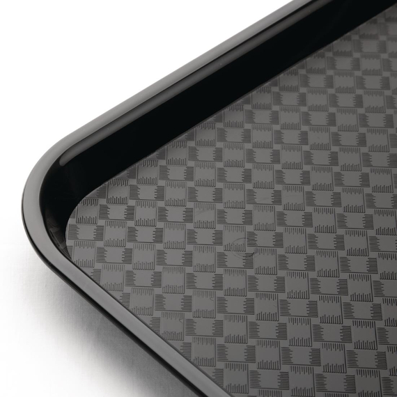 Olympia Kristallon Polypropylen-Schnellserviertablett Schwarz Groß 450mm