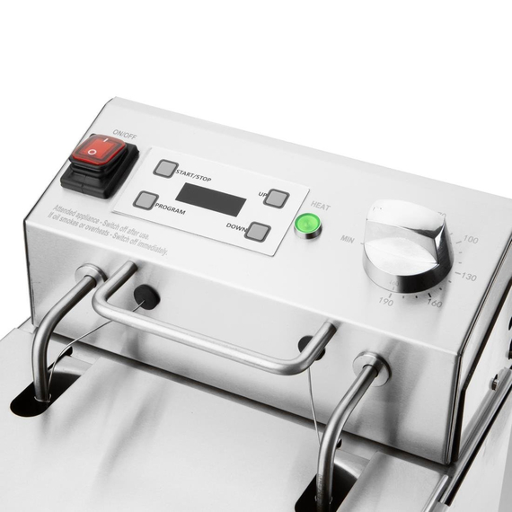 Buffalo Einzelne elektrische Fritteuse mit Timer 8Ltr