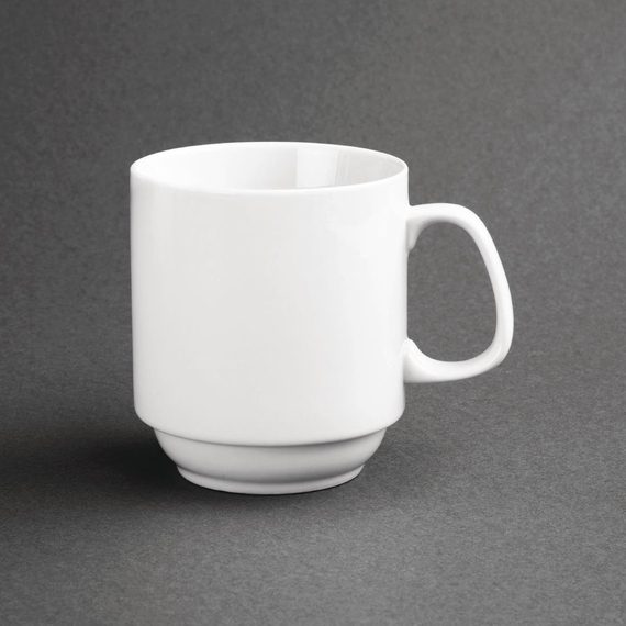 Olympia Whiteware stapelbare Becher 28,4cl (12 Stück)