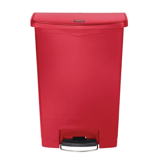Rubbermaid Slim Jim Front Step Pedaleimer rot 90L