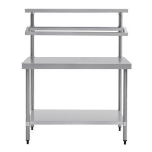 Vogue Edelstahl Arbeitstisch mit Aufsatz 120cm