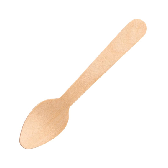 Fiesta Compostable Teelöffel Birkenholz 11cm (100 Stück)
