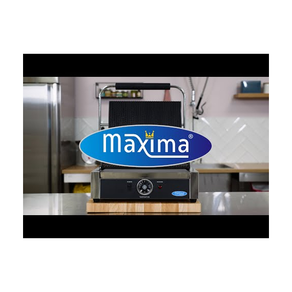 Maxima Gastro Kontaktgrill - Gerillt - Einzelgrillplatte - 33,5 cm