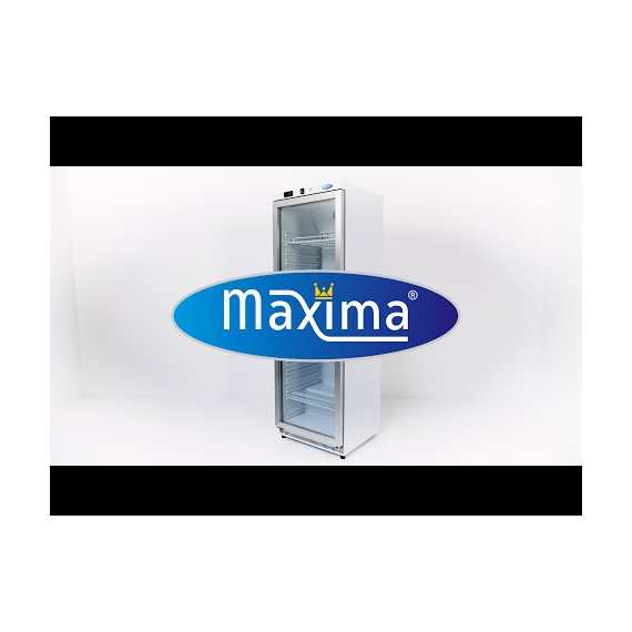 Maxima Gastro Kühlschrank - 400 l - Rostfreier Stahl - mit Glastür