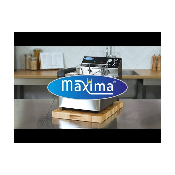 Maxima Gastro Fritteuse - 4 l - 1 Korb - Bis zu 0,8 kg Pommes Frites