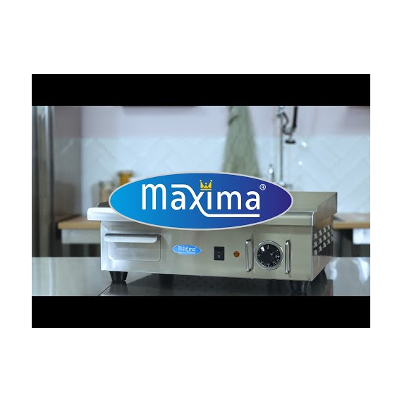 Maxima Gastro Grillplatte - Gerillt - 55 cm - inkl. Tropfschale