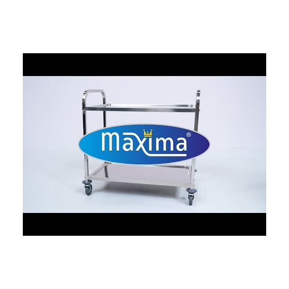 Maxima Gastro Servierwagen Edelstahl - 2 Regale
