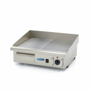 Maxima Gastro Grillplatte - Halb Gerillt - 55 cm - inkl. Tropfschale