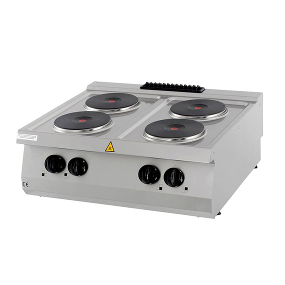 Maxima Gastro Heavy Duty Kochfeld - 4 Brenner - Doppeleinheit - 70 cm Tief - Elektrisch