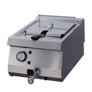 Maxima Gastro Heavy Duty Fritteuse - 1 x 12 l - Einzeleinheit - 70 cm Tief - mit Ablasshahn - Elektrisch