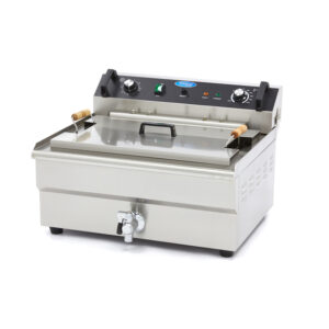 Maxima Gastro Fritteuse - 30 l - 1 Korb - mit Ablasshahn