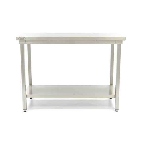 Maxima Gastro Edelstahltisch - 80 x 60 cm - Einstellbare Höhe - mit Lagerregal