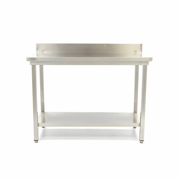Maxima Gastro Edelstahltisch - 120 x 70 cm - Einstellbare Höhe - mit Backsplash