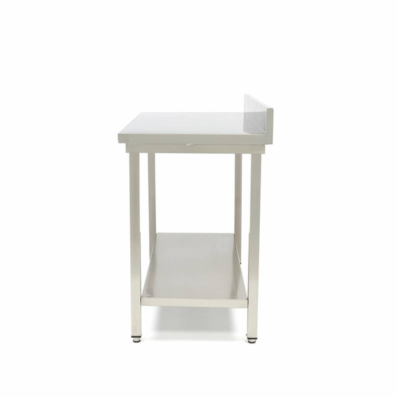 Maxima Gastro Edelstahltisch - 160 x 70 cm - Einstellbare Höhe - mit Backsplash