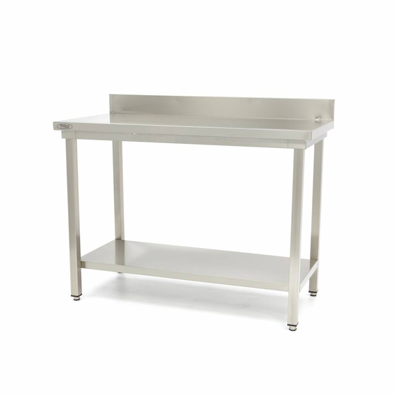 Maxima Gastro Edelstahltisch - 60 x 70 cm - Einstellbare Höhe - mit Backsplash