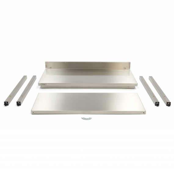 Maxima Gastro Edelstahltisch - 120 x 70 cm - Einstellbare Höhe - mit Backsplash