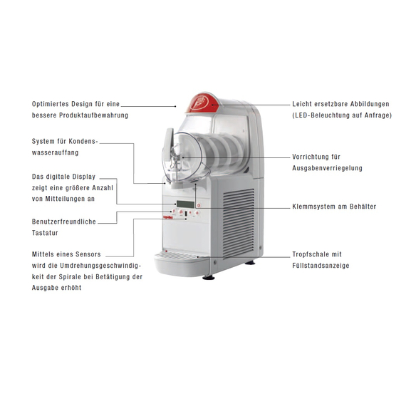 Ugolini Mini-Gel plus 3 Eiscreme-Maschine Schwarz