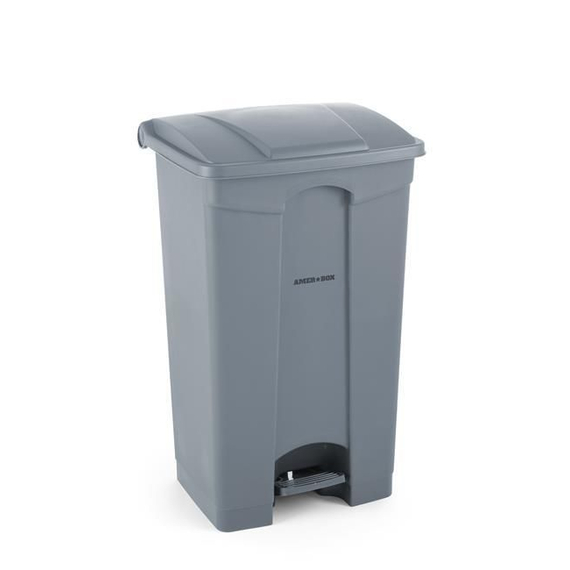 AmerBox Tret-Abfalleimer, 87L, Hellgrau, 500x410x(H)815mm
