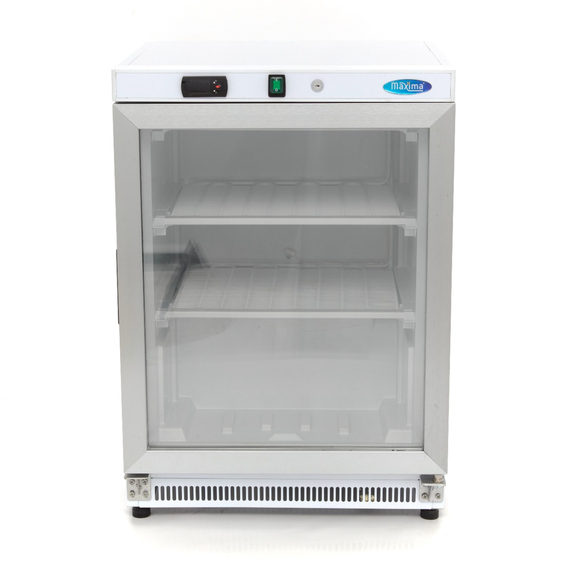 Maxima Gastro Gefrierschrank - 200 l - Weiß - mit Glastür