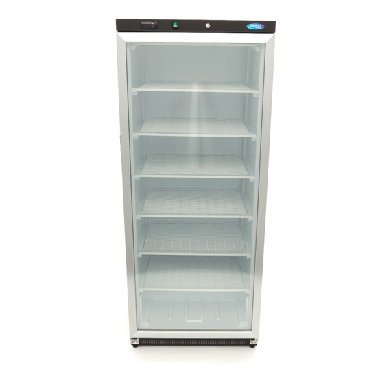 Maxima Gastro Gefrierschrank - 600 l - Schwarz - mit Glastür
