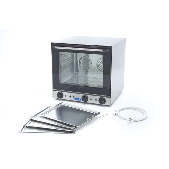 Maxima Gastro Konvektionsofen - Grill und Dampf - Passt zu 4 Tabletts - Eingebauter Timer