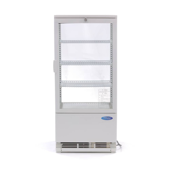 Maxima Gastro Kühlvitrine - 78 l - 43 cm - Weiß
