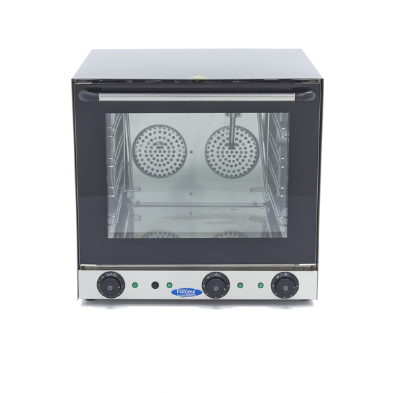 Maxima Gastro Konvektionsofen - Grill und Dampf - Passt zu 4 Tabletts - Eingebauter Timer