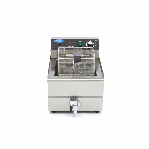 Maxima Gastro Fritteuse - 16 l - 1 Korb - mit Ablasshahn