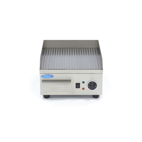 Maxima Gastro Grillplatte - Gerillt - 36 cm - inkl. Tropfschale