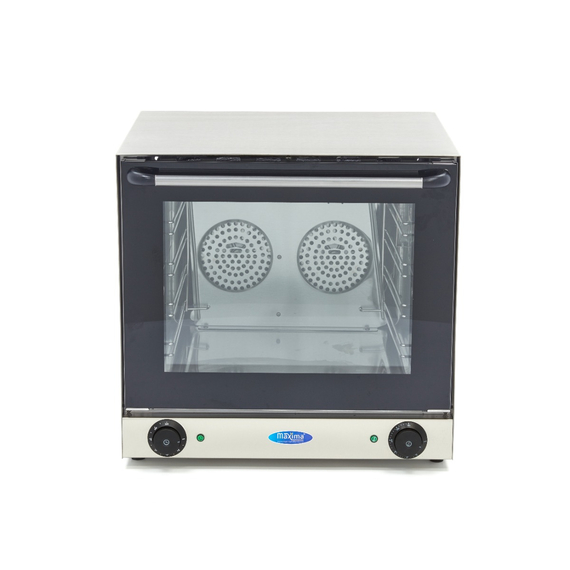 Maxima Gastro Konvektionsofen - Passt 4 Tabletts - Eingebauter Timer - Bis zu 300 ° C