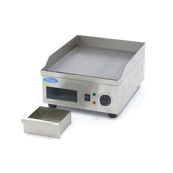 Maxima Gastro Grillplatte - Gerillt - 36 cm - inkl. Tropfschale