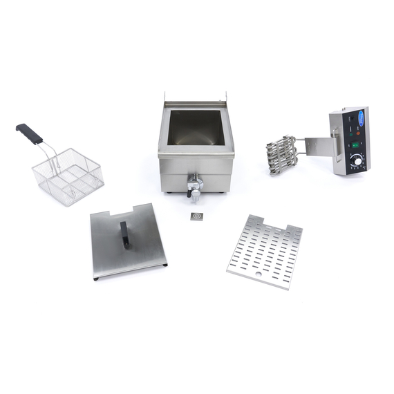 Maxima Gastro Fritteuse - 10 l - 1 Korb - mit Ablasshahn