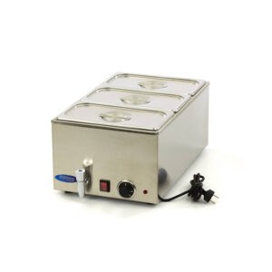 Maxima Gastro Bain Marie - mit Wasserhahn - inkl. 3 x 1/3 GN Set - Elektrisch