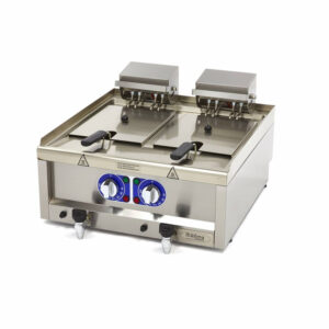 Maxima Gastro Fritteuse - 2 x 10 l - 2 Körbe - mit Ablasshahn - 400 V