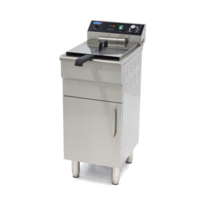 Maxima Gastro Fritteuse - 16 l - 1 Korb - mit Ablasshahn und Ständer - 400V