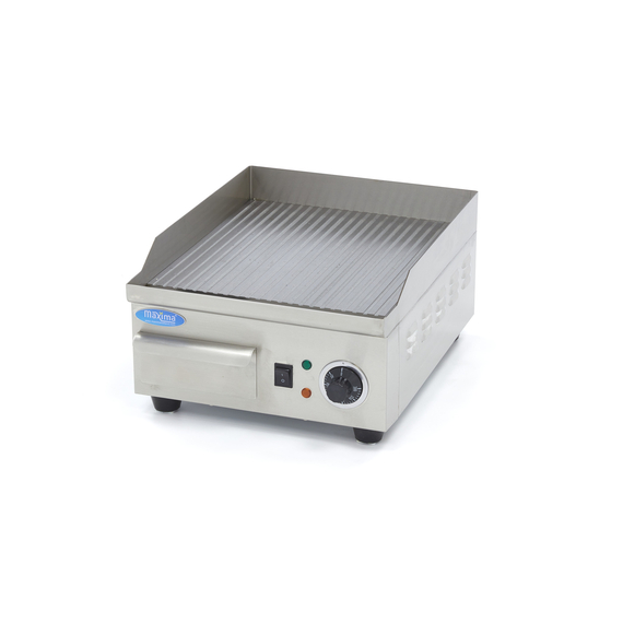 Maxima Gastro Grillplatte - Gerillt - 36 cm - inkl. Tropfschale