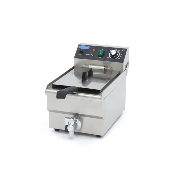 Maxima Gastro Fritteuse - 10 l - 1 Korb - mit Ablasshahn
