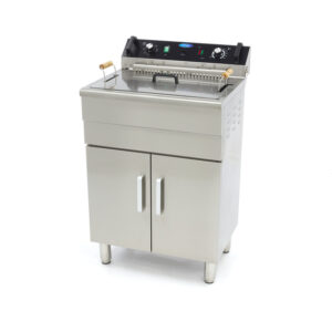 Maxima Gastro Fritteuse - 30 l - 1 Korb - mit Ablasshahn und Ständer