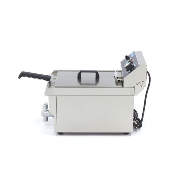 Maxima Gastro Fritteuse - 10 l - 1 Korb - mit Ablasshahn