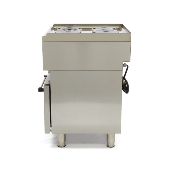 Maxima Commercial Klasse Gastro Kochplatte - Elektrisch - 600 x 600 mm tief - 4 Brenner - mit Ofen - 10000 Watt